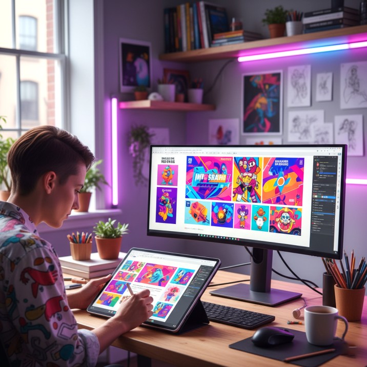 Content Creation & Marketing brand growth wave visual & graphic design